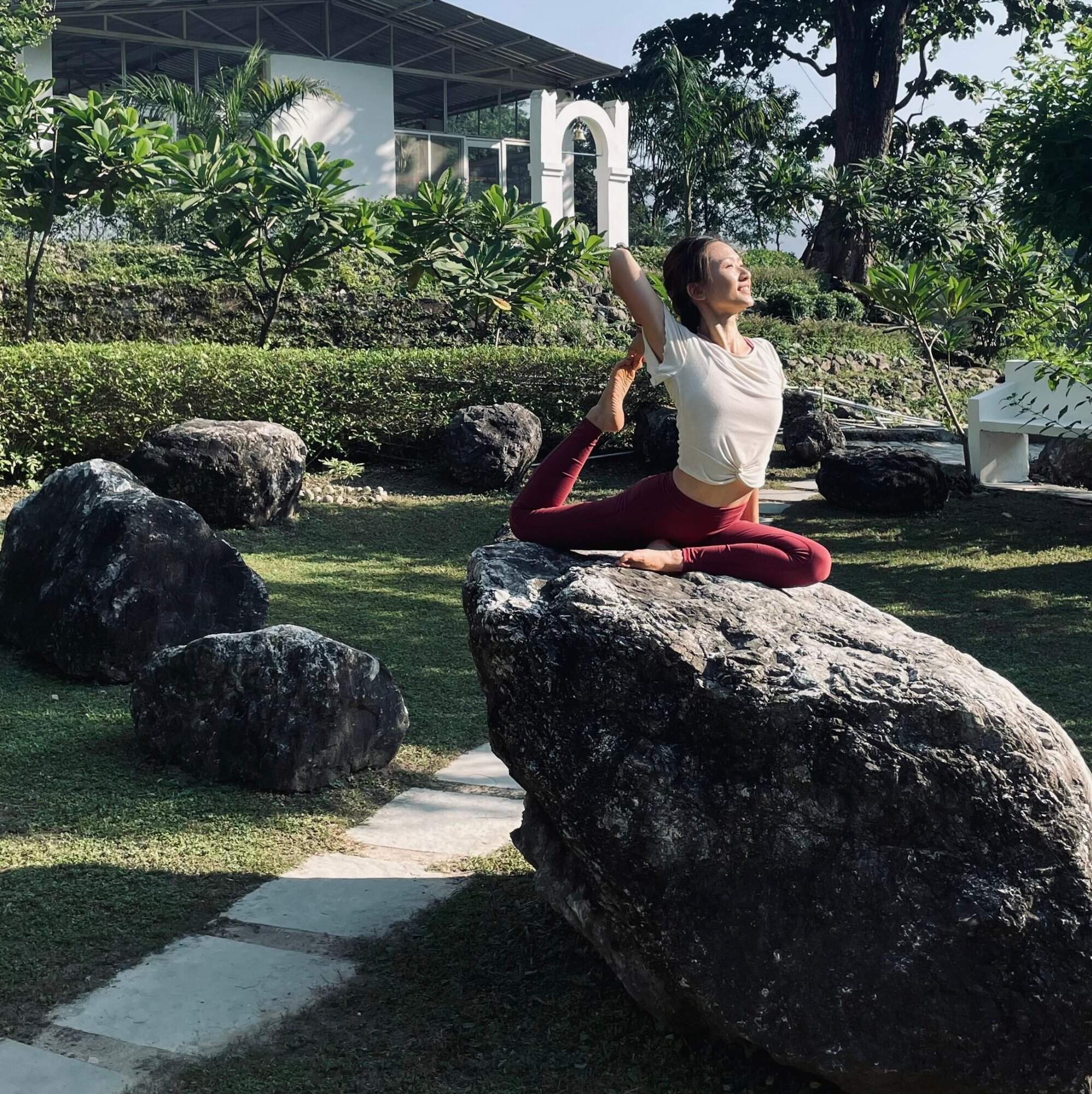Yoga meditation in nature