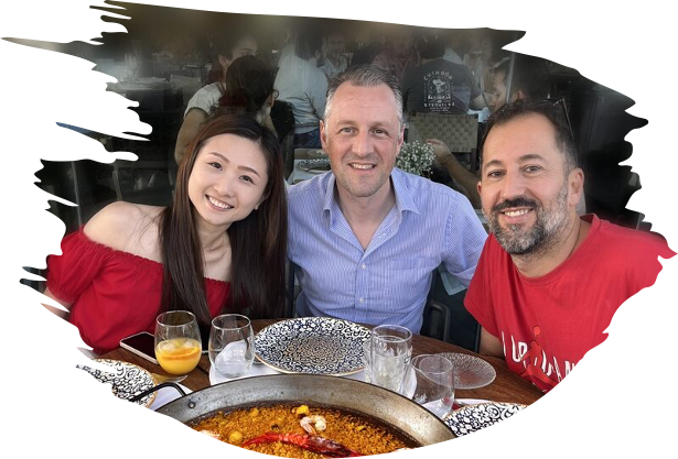 Ting, Aniel and Juan — your Solipse Yoga hosts