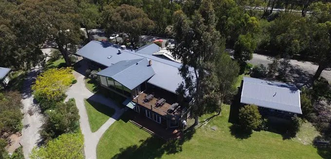 Yarra Valley Estate buildings surrounded by trees