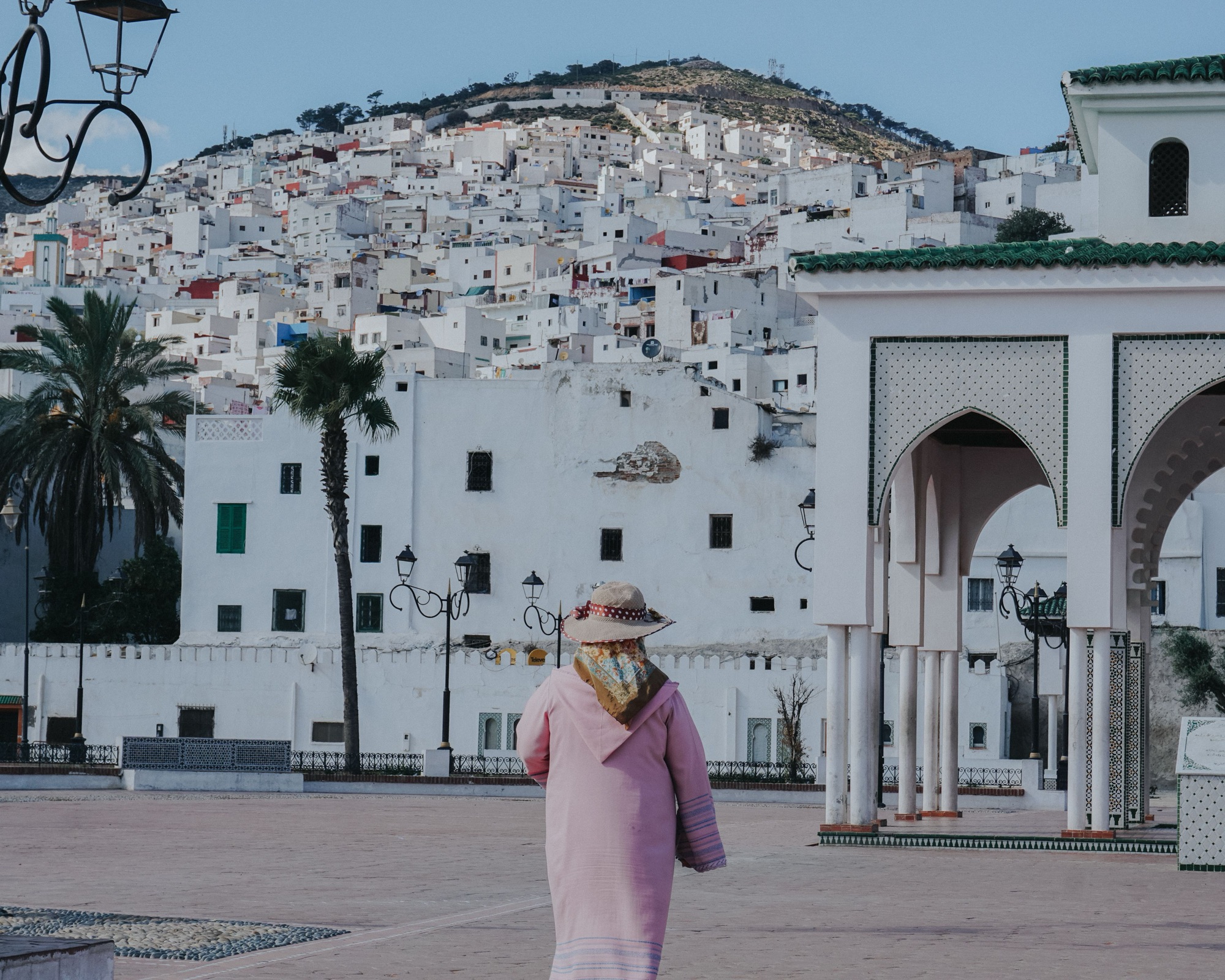 The white medina of Tetouan below the Rif mountains